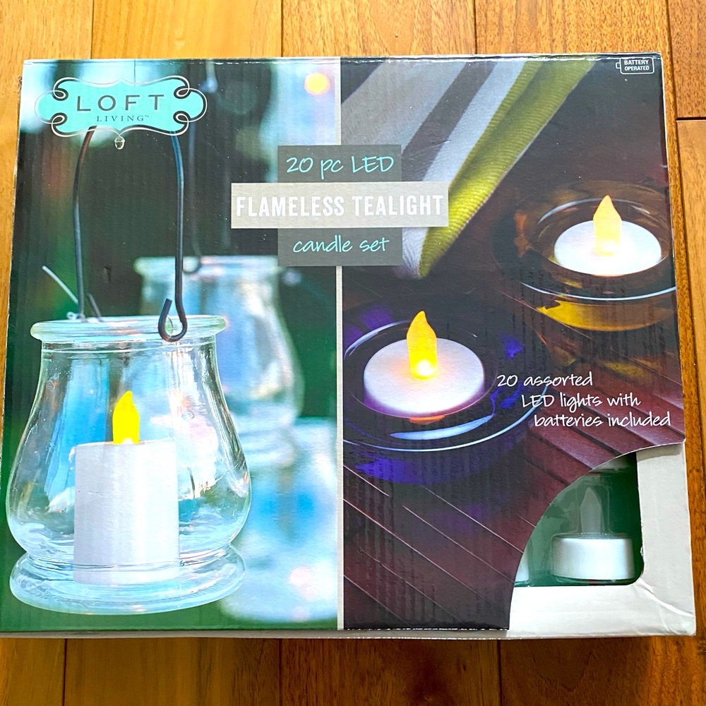 Loft Living 20 piece Flameless Tea light Set New in Box